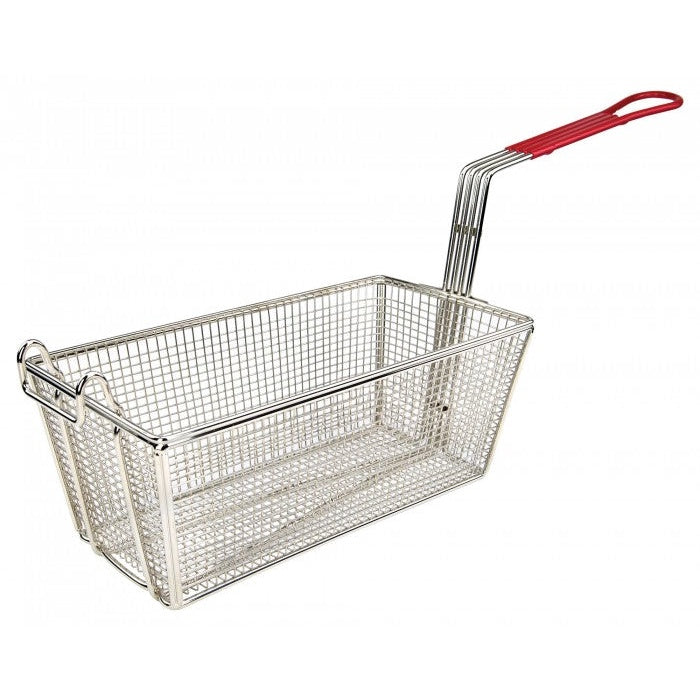 2pcs Fry Basket Full-Vat Segmented Stainless Steel 201 with clamp support