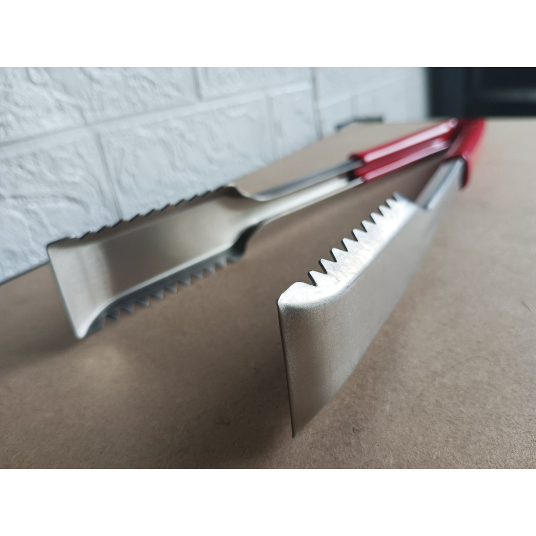 Gchef Kitchen Wedge Grip Tongs 12inch with Color Coated Handle