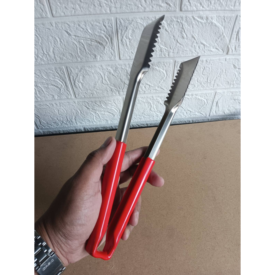 Gchef Kitchen Wedge Grip Tongs 12inch with Color Coated Handle