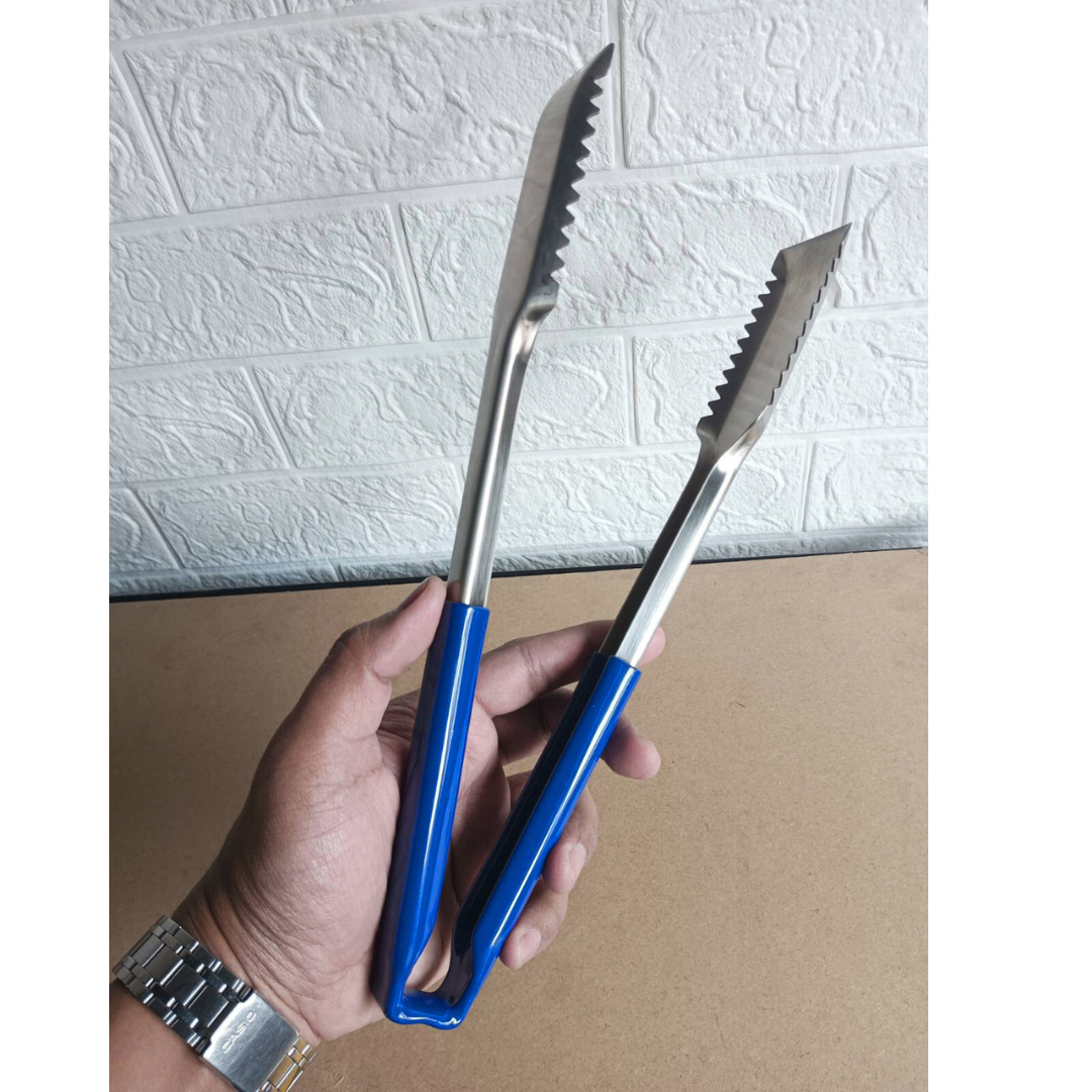 Gchef Kitchen Wedge Grip Tongs 12inch with Color Coated Handle
