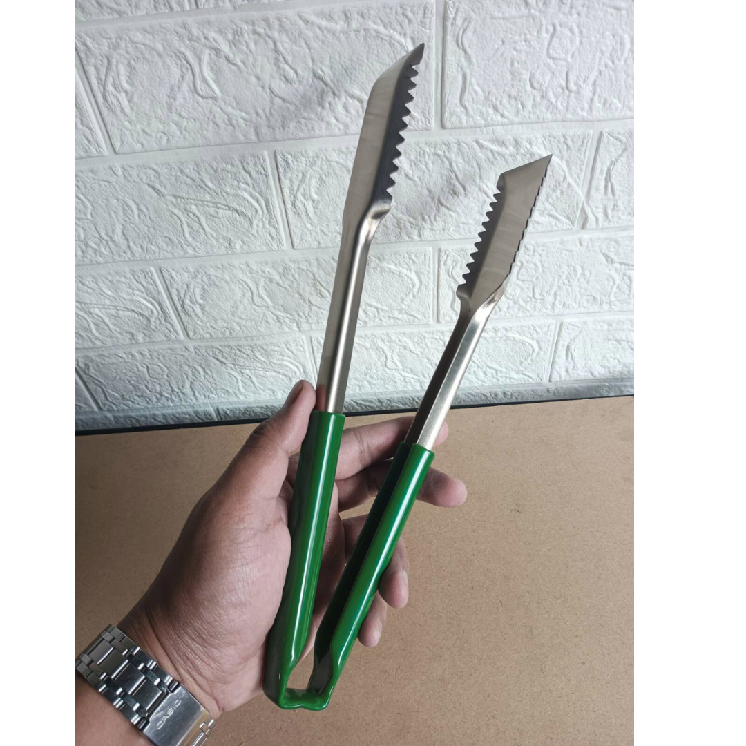 Gchef Kitchen Wedge Grip Tongs 12inch with Color Coated Handle