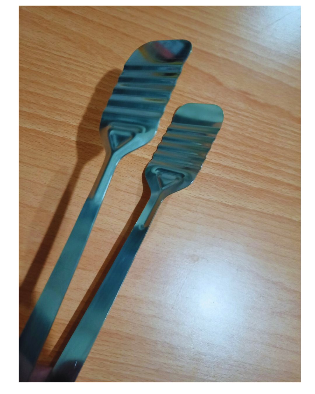 Flat Tongs Arrow Wave 1mm Thick Stainless Steel, 3pcs
