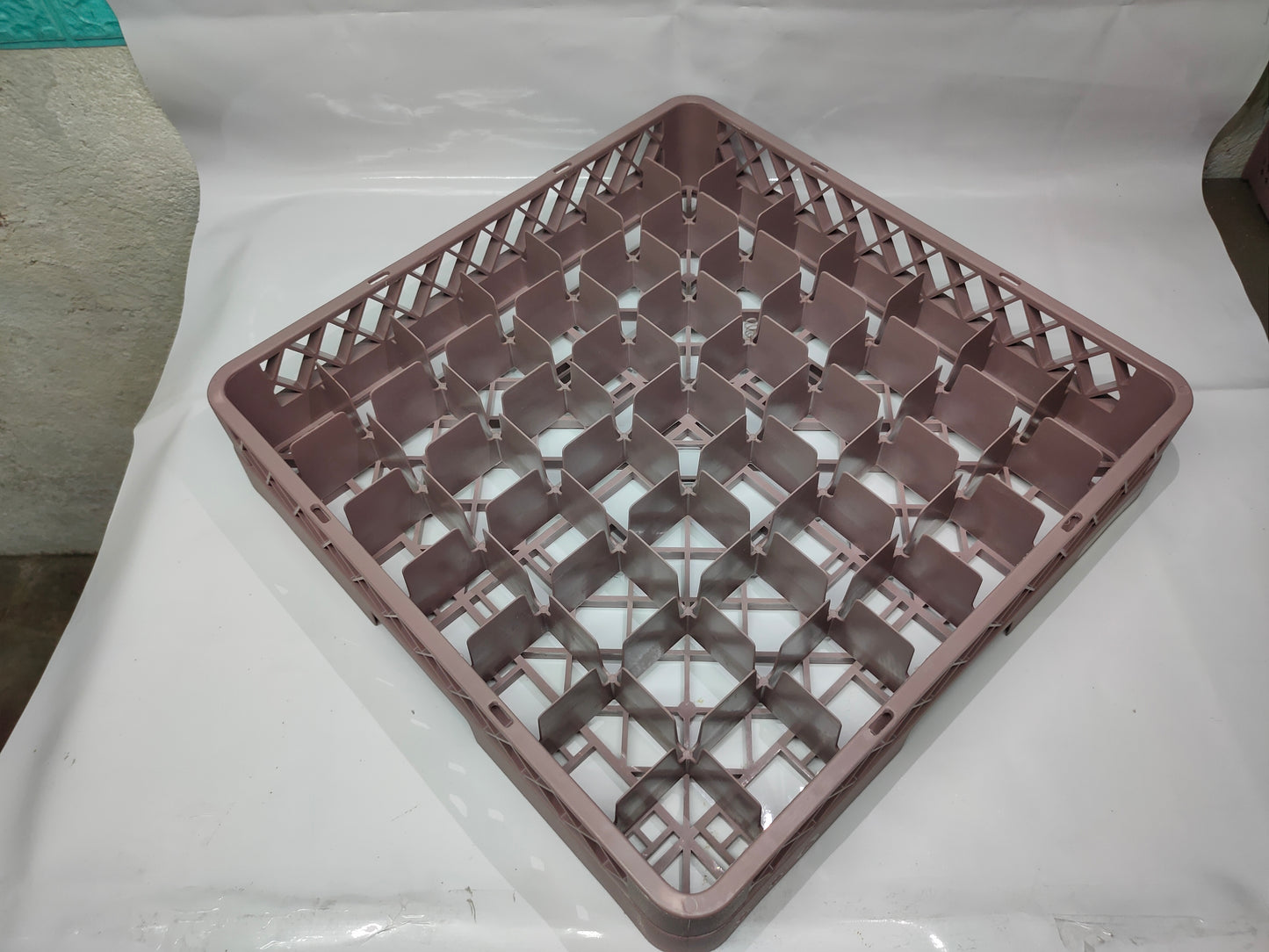 Dishwashing Machine 49 Plaid Cup Rack Gray Brown 1pc
