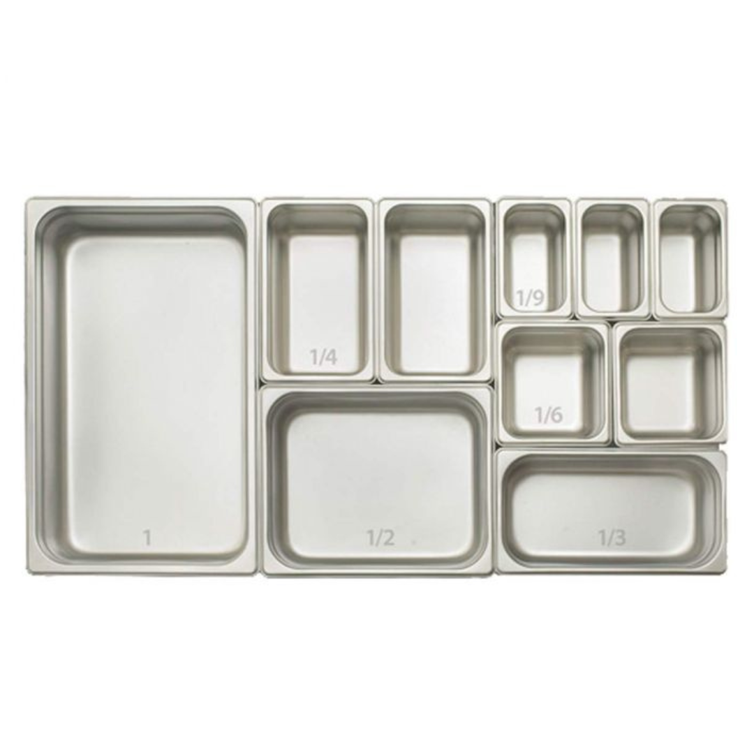 GN Food Pan 1/4 x 1mm Thick High Quality Stainless Steel