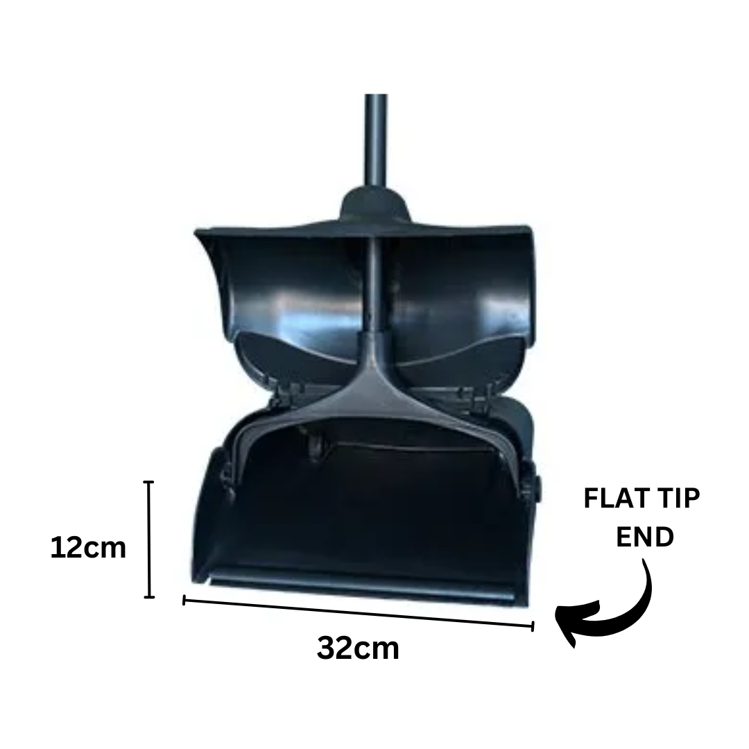 Lobby Dustpan Black with broom