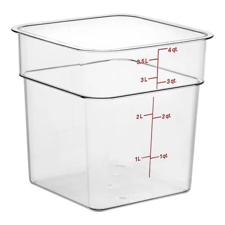 Cambro Camsquare 4Q 4SFSCW Food Storage with Cover