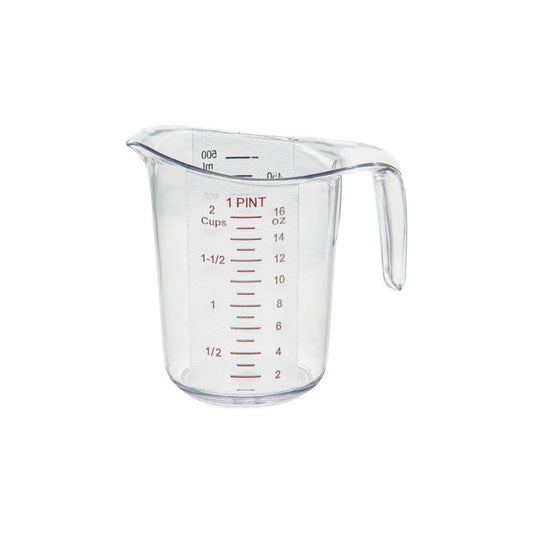 Graduated Measuring Pitcher 500ml 1 Pint Clear Polycarbonate with Label