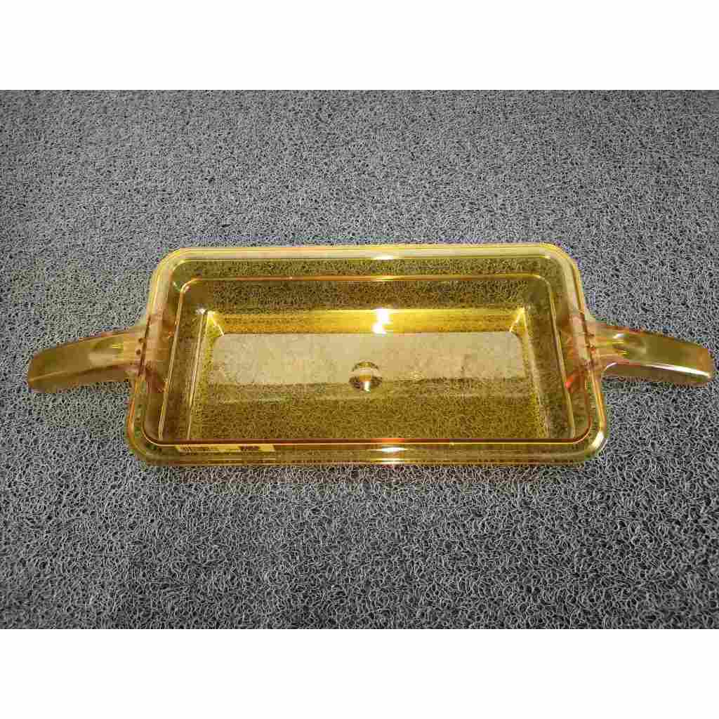 Dual Handle Food Pan 1/3 x 2.5inch Deep Amber Cambro Brand