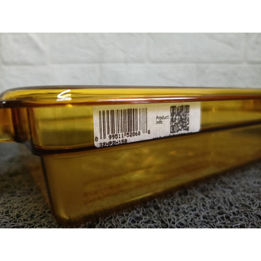 Dual Handle Food Pan 1/3 x 2.5inch Deep Amber Cambro Brand