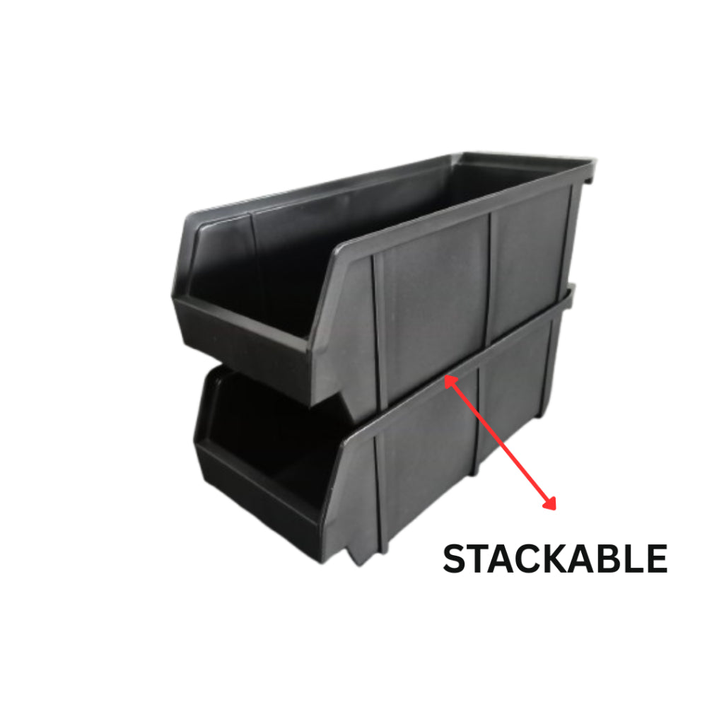 Condiments Storage Bin Stackable Single Layer Black