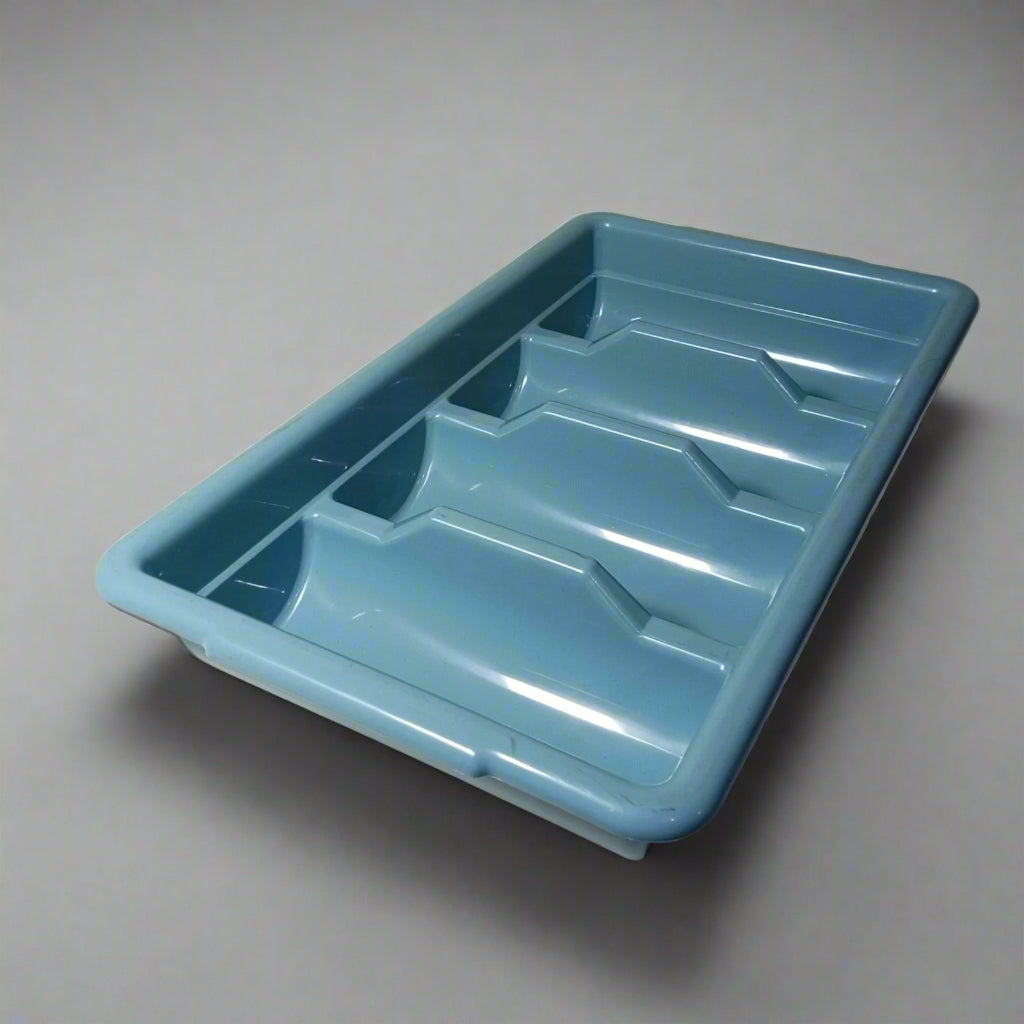 Fork & Knife Set 4 Compartment Gray Cutlery Rack