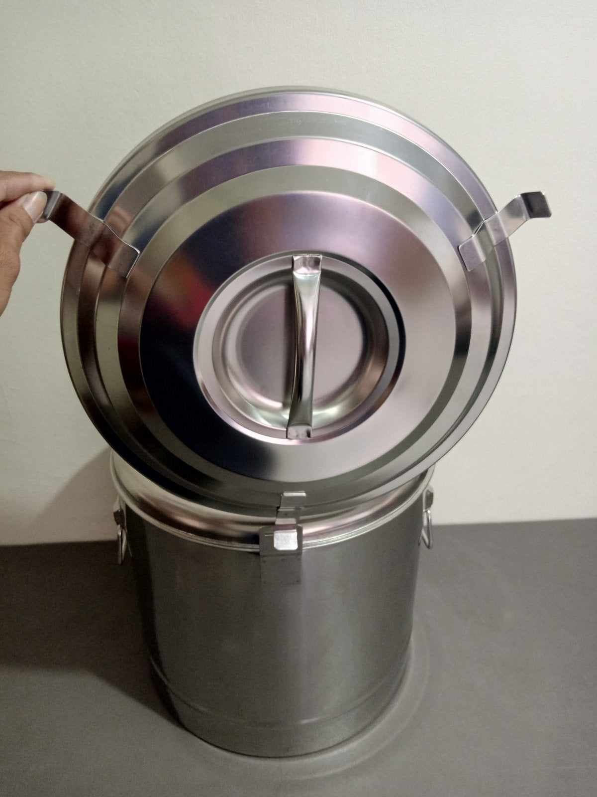 Rice Warmer Insulated Bucket 22L – Stainless Steel with Secure Clamp Lid