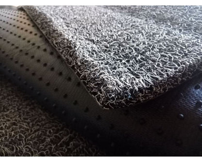 Coil Mat Hybrid Grey-Black Spaghetti Mat Outdoor Mat w/ Anti Slip 3ft x 6ft