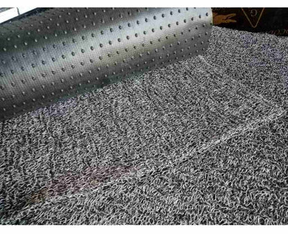 Coil Mat Hybrid Grey-Black Spaghetti Mat Outdoor Mat w/ Anti Slip 3ft x 6ft