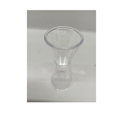 Double Jigger Big Measure Cup, Clear, Polycarbonate, 5pcs