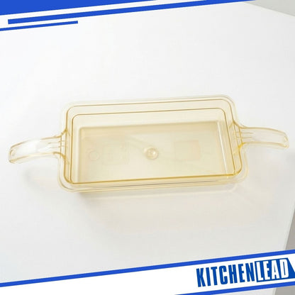 KitchenLead Amber Food Pan 1/3 x 2in 2 Handle Hot Food Pan