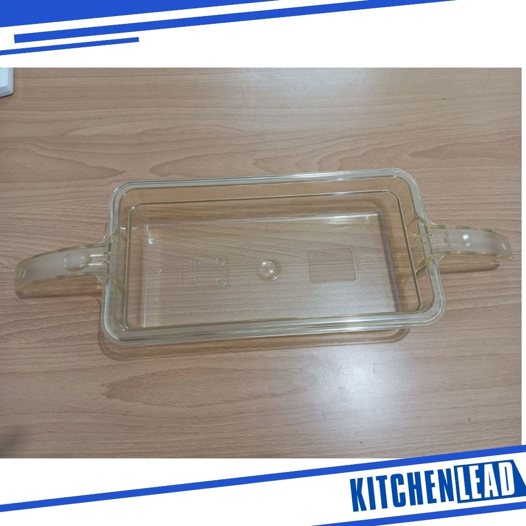 KitchenLead Amber Food Pan 1/3 x 2in 2 Handle Hot Food Pan