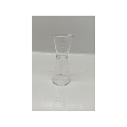 Double Jigger Big Measure Cup, Clear, Polycarbonate, 5pcs