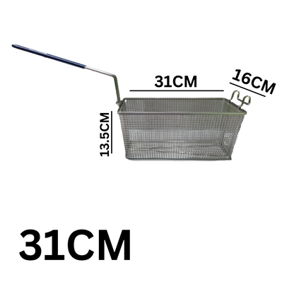 Fry Basket 31x16x13.5cm Split-Vat Type, Restaurant-Grade, 1pc