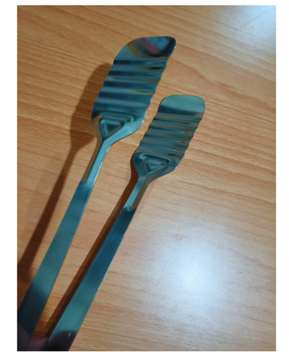 Flat Tongs Arrow Wave 1mm Thick Stainless Steel, 3pcs