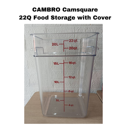 Camsquare Authentic Cambro Brand 22Qt With COVER