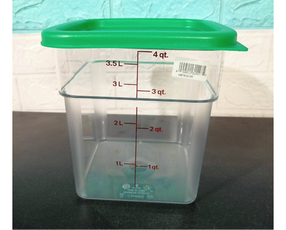 Cambro Camsquare 4Q 4SFSCW Food Storage with Cover