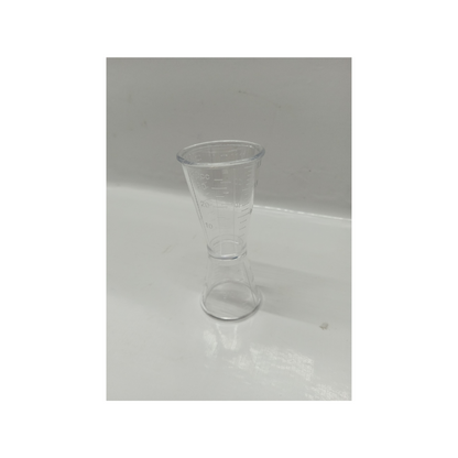 Double Jigger Big Measure Cup, Clear, Polycarbonate, 5pcs
