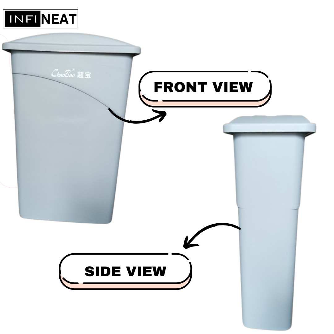 ChaoBao 80L Slim Bin TrashBin Set Gray