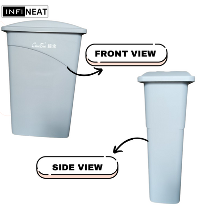 ChaoBao 80L Slim Bin TrashBin Set Gray