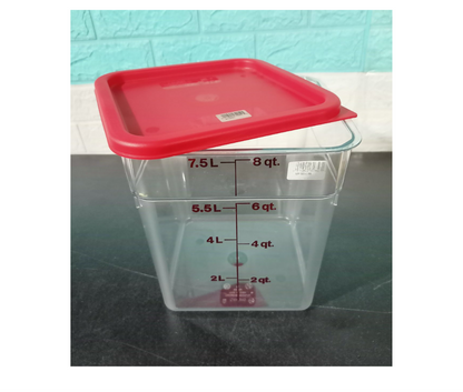 Cambro Camsquare 8Q 8SFSCW135 with Cover