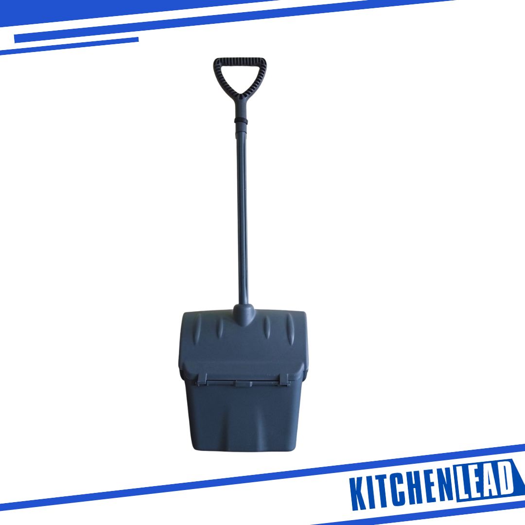 Lobby Dustpan with Broom Gray