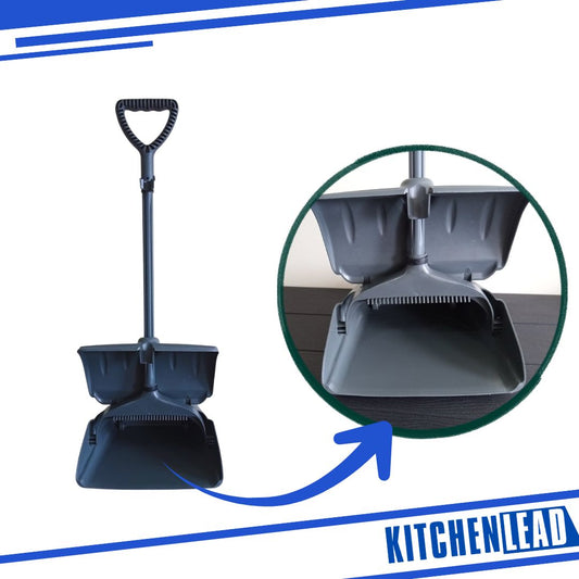 Lobby Dustpan with Broom Gray