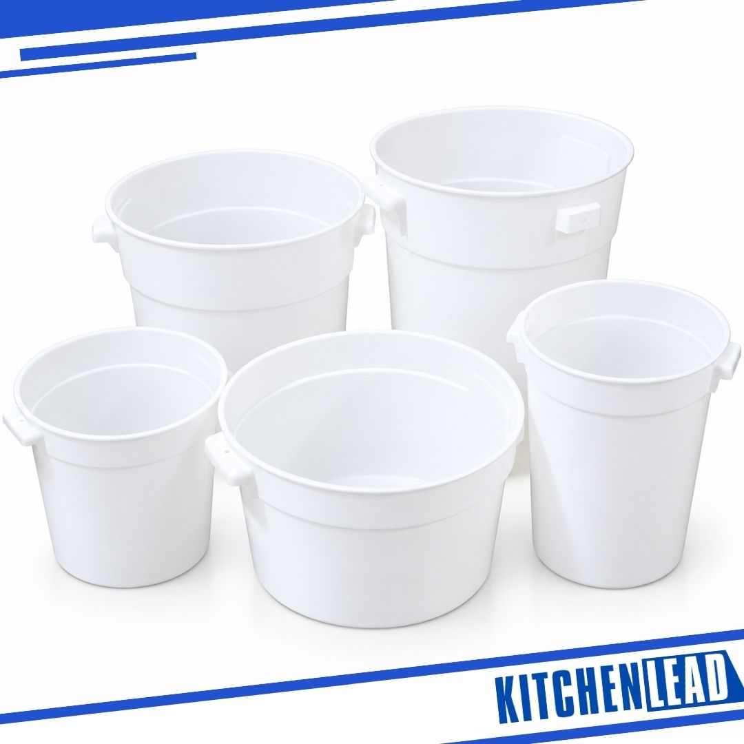 KitchenLead Food Storage Container Round PP White Graduated No Cover