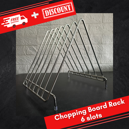 Chopping Board Rack Six Slot Organizer High Grade Stainless Steel