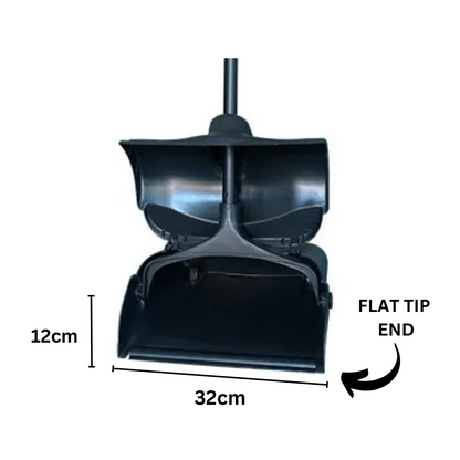 Lobby Dustpan Black with broom
