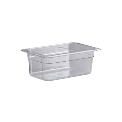 Food Pan Clear 1/4 x 4 inch for Holding Chilled Items 2pcs