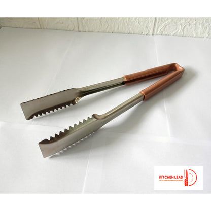 Gchef Kitchen Wedge Grip Tongs 12inch with Color Coated Handle