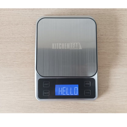 Kitchen Weighing Scale 5kg Water Resistant KitchenLead Gray