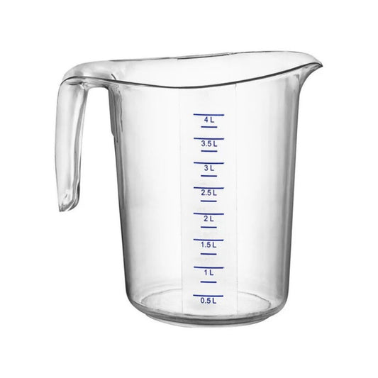 Graduated Measuring Pitcher, 4L Clear Polycarbonate with Label
