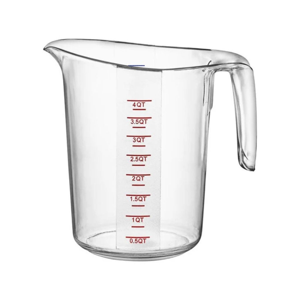 Graduated Measuring Pitcher, 4L Clear Polycarbonate with Label