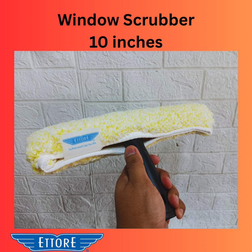 Ettore Window Glass Scrubber Golden Glove 10 inches & 18 inches