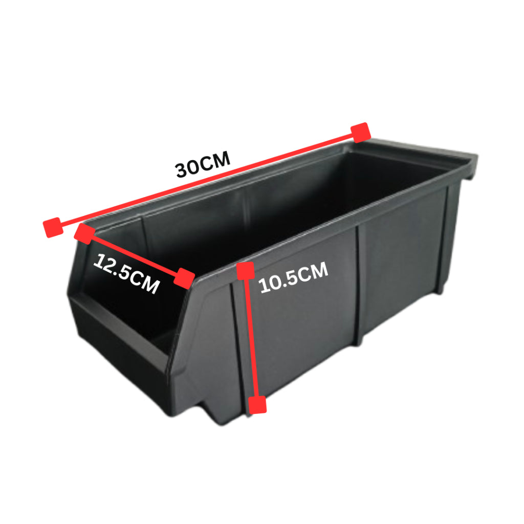 Condiments Storage Bin Stackable Single Layer Black