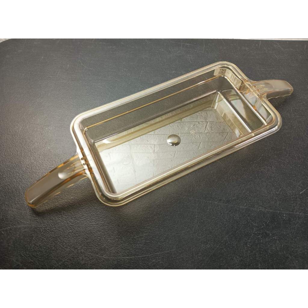 Dual Handle Food Pan 1/3 x 2.5inch Deep Amber Cambro Brand