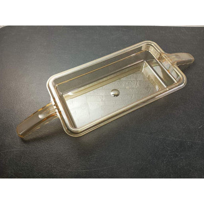 Dual Handle Food Pan 1/3 x 2.5inch Deep Amber Cambro Brand