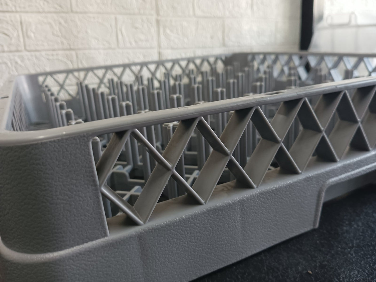 Dishwashing Machine Plate Rack 64 Pins Infineat Gray X Design
