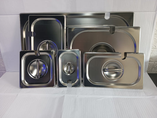 Stainless Steel Food Pan Cover Lid with Notch