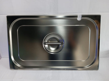 Stainless Steel Food Pan Cover Lid with Notch