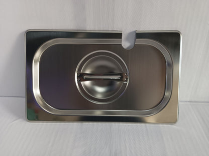 Stainless Steel Food Pan Cover Lid with Notch