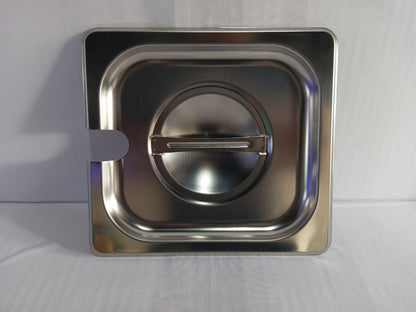 Stainless Steel Food Pan Cover Lid with Notch